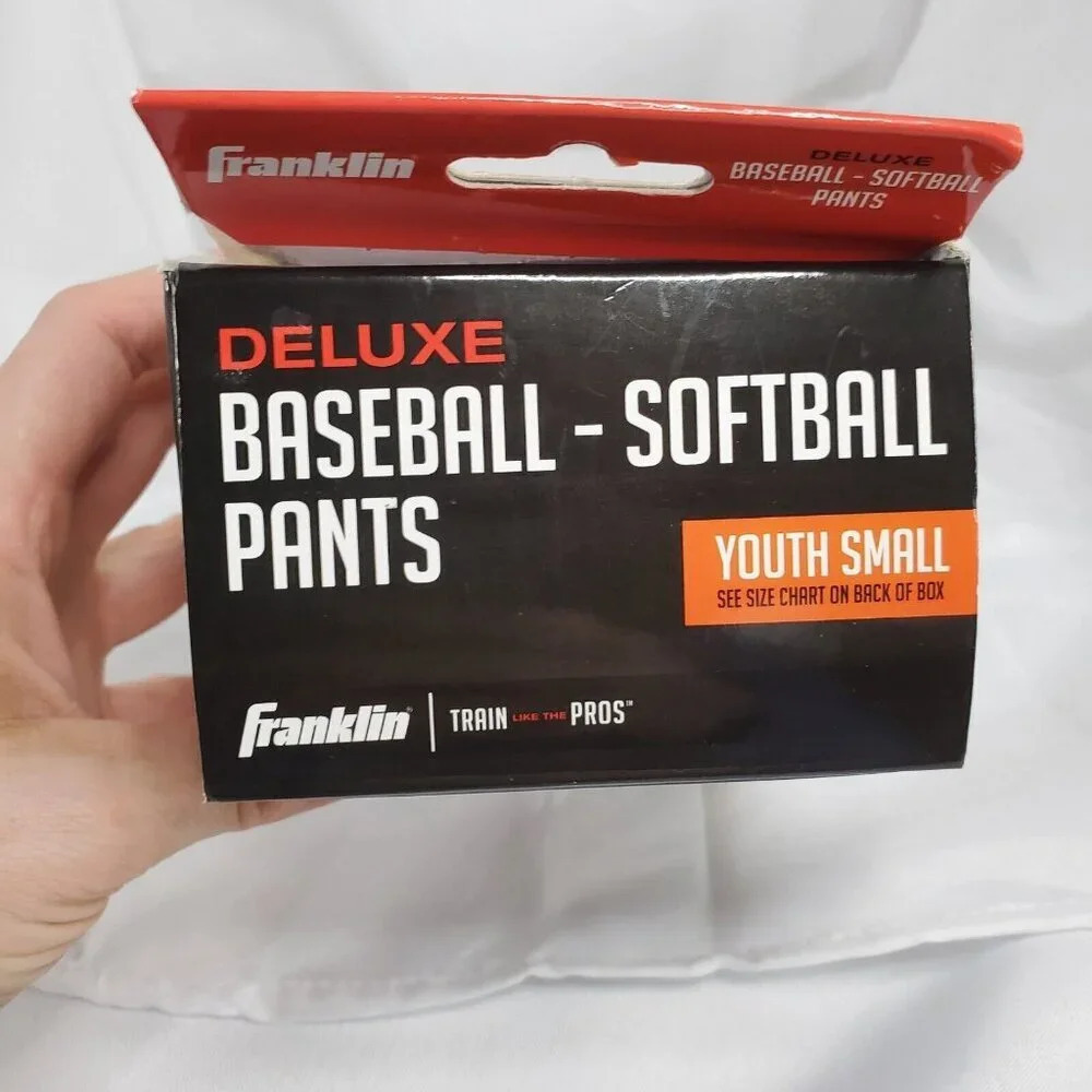 Franklin Deluxe Youth Small Baseball Softball Pants Boys Girls White - Picture 4 of 6